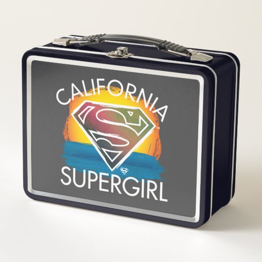 California Supergirl Sunset Graphic Metall Brotdose (Vorderseite)