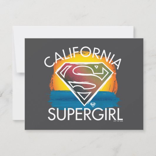 California Supergirl Sunset Graphic Mitteilungskarte (Vorderseite)