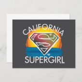 California Supergirl Sunset Graphic Mitteilungskarte (Vorne/Hinten)