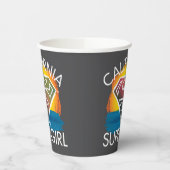 California Supergirl Sunset Graphic Pappbecher (Links)