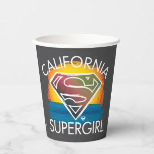 California Supergirl Sunset Graphic Pappbecher