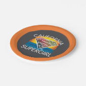 California Supergirl Sunset Graphic Pappteller (Schrägansicht)
