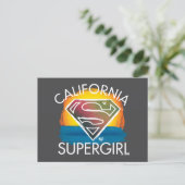California Supergirl Sunset Graphic Postkarte (Stehend Vorderseite)