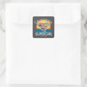 California Supergirl Sunset Graphic Quadratischer Aufkleber (Tasche)