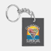 California Supergirl Sunset Graphic Schlüsselanhänger (Vorderseite links)