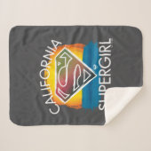 California Supergirl Sunset Graphic Sherpadecke (Vorderseite (Horizontal))