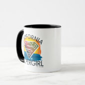 California Supergirl Sunset Graphic Tasse (Vorderseite Links)