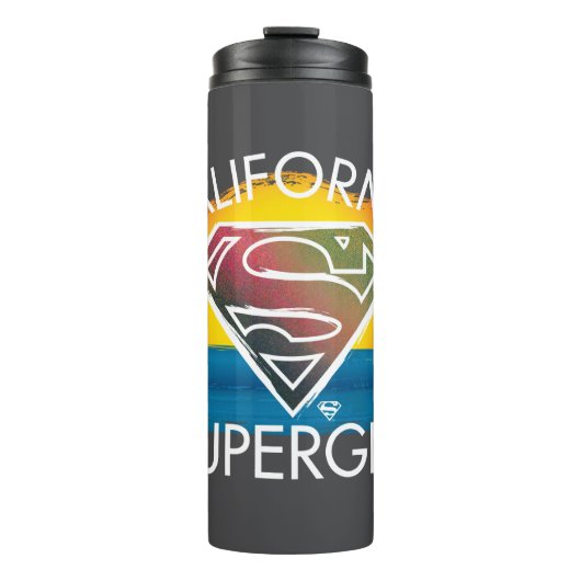 California Supergirl Sunset Graphic Thermosbecher (Vorderseite)
