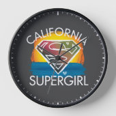 California Supergirl Sunset Graphic Uhr (Vorderseite)