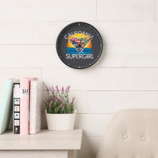 California Supergirl Sunset Graphic Uhr (Lesesaal)