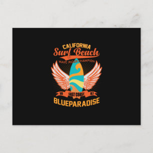 California Surf Beach-Surf-Vintag-Retro Postkarte