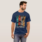 California Surf Summer Beach Surfing Design T-Shirt (Vorne ganz)