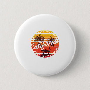 California Surf, Summer Beach vibes Button
