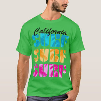 California Surf Surfer Beach Sommer T-Shirt