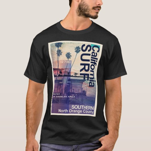 California Surf urbane Lebensweise T-Shirt (Vorderseite)