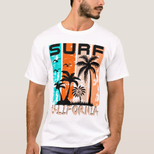 California Surf Vintage Strand Palmenbaum T-Shirt