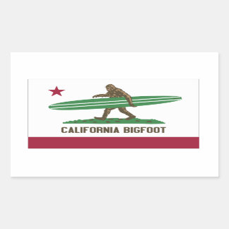 California Surfbigfoot Longboard Rechteckiger Aufkleber