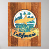 California Surfboard Poster (Vorne)