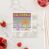 "CALIFORNIA" Surfer Beach Napkins Serviette (Beispiel)