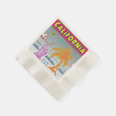 "CALIFORNIA" Surfer Beach Napkins Serviette (Ecke)