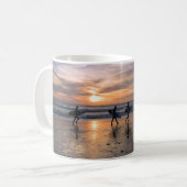 California Surfer bei Sunset Kaffeetasse (Vorderseite Links)