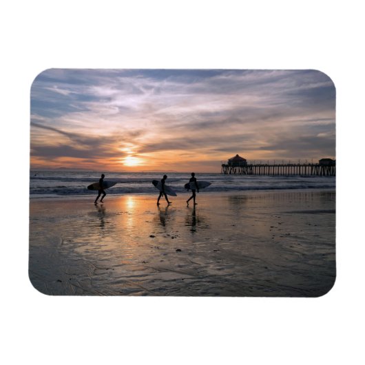 California Surfer bei Sunset Magnet (Horizontal)