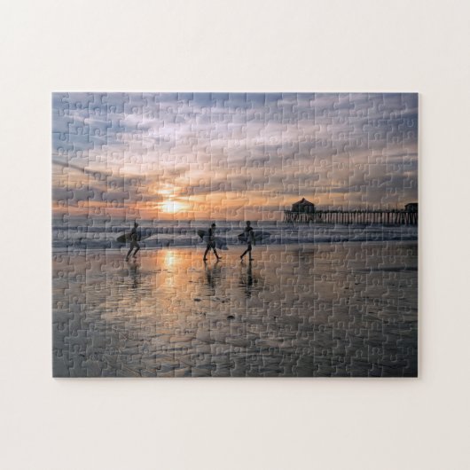California Surfer bei Sunset Puzzle (Horizontal)
