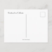 California Surfer Girl Beach Sunset Postcard Postkarte (Rückseite)