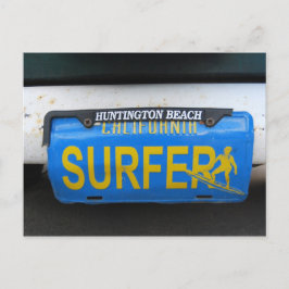 California Surfer License Plate Postkarte