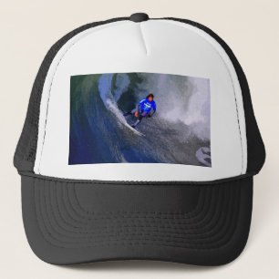 California Surfer Riding Wave Truckerkappe