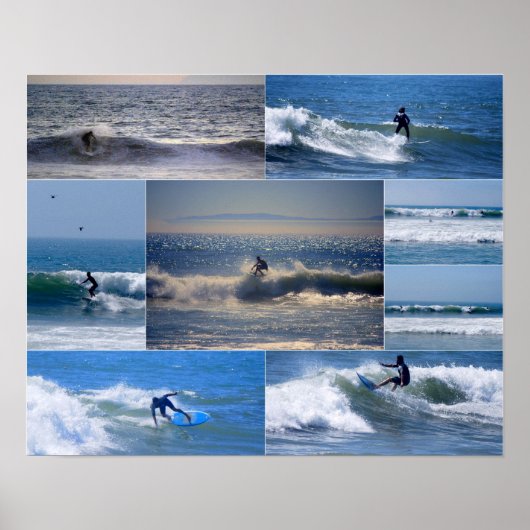 California Surfers Collage Poster (Vorne)