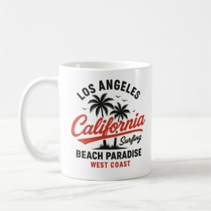 California Surfing Los Angeles Beach Paradise West Kaffeetasse