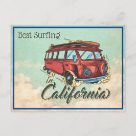 California Surfing Postcard Feiertagspostkarte