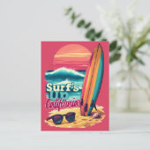 California Surfing Postkarte (Stehend Vorderseite)