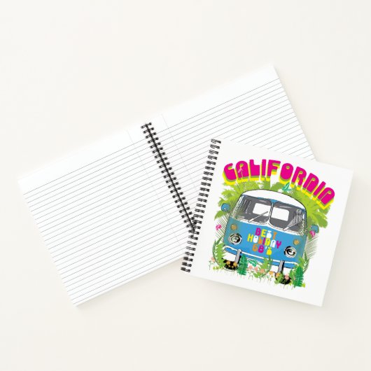California Surfing Van Notizbuch (Innenseite)