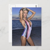 California Swimsuit Model Postkarte (Vorne/Hinten)