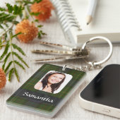 California Tartan kariert Foto Template Schlüsselanhänger (Vorderseite rechts)