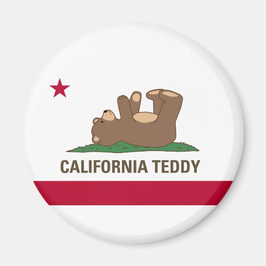 California Teddy Bear Flag Magnet (Vorne)
