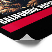 California The Golden State Bear Flag Poster (Ecke)