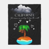 California, The Waves Are Waiting To Kiss The Eart Fleecedecke (Vorderseite)
