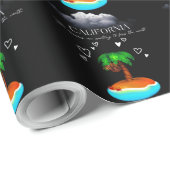 California, The Waves Are Waiting To Kiss The Eart Geschenkpapier (Rolleneckpunkt)