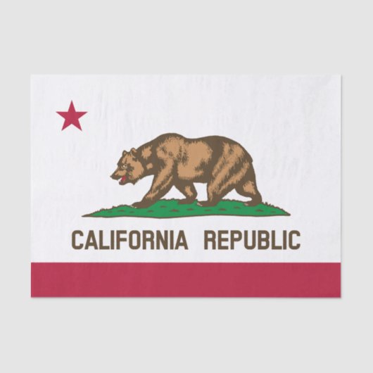 California tissue paper, Californian Flag Seidenpapier (Vorderseite)