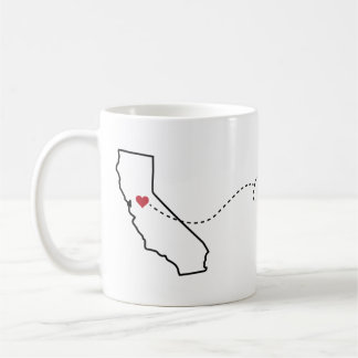 California to Arkansas - Heart2Heart Coffee Tasse