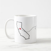 California to Iowa - Heart2Heart Coffee Tasse (Links)
