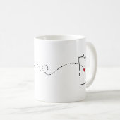 California to Minnesota - Heart2Heart Coffee Tasse (VorderseiteRechts)
