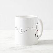 California to Mississippi - Heart2Heart Coffee Tas Kaffeetasse (VorderseiteRechts)