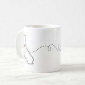 California to Mississippi - Heart2Heart Coffee Tas Kaffeetasse (Vorderseite Links)