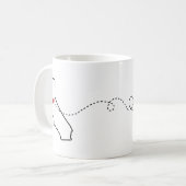California to Oklahoma - Heart2Heart Coffee Tasse (Vorderseite Links)