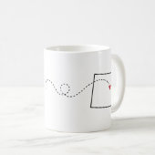 California to Wyoming - Heart2Heart Coffee Tasse (VorderseiteRechts)