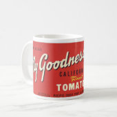 California Tomaten-Tasse Kaffeetasse (Vorderseite Links)
